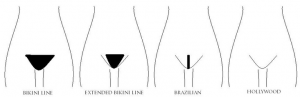 A diagram showing various types of bikini line laser hair removal in north london